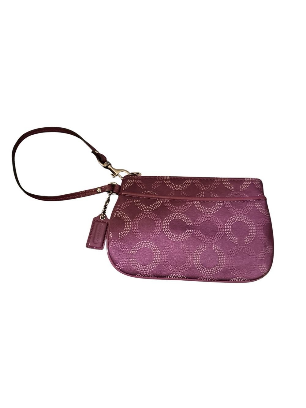 Vintage Coach wristlet purple with monogram “C” authentic clean and ready to use
